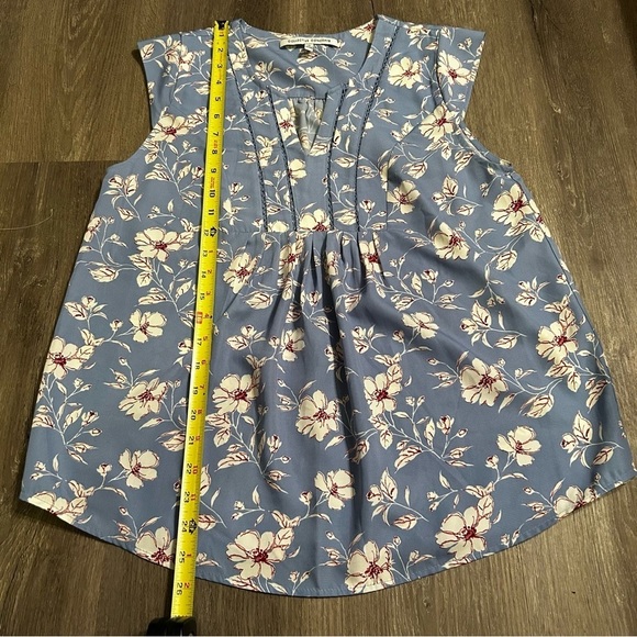 Collective Concepts Flowy Floral Blue Women's Blouse, Romantic Cottage core Top - Picture 7 of 8